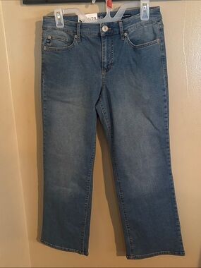Chaps Women's Mid Rise Crop Kick Jeans